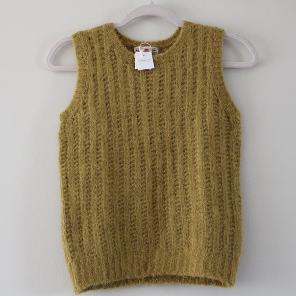 NWT Bonpoint Girls Honey Alpaca Merino Wool Knit Sweater Vest Top 12 - Picture 1 of 5